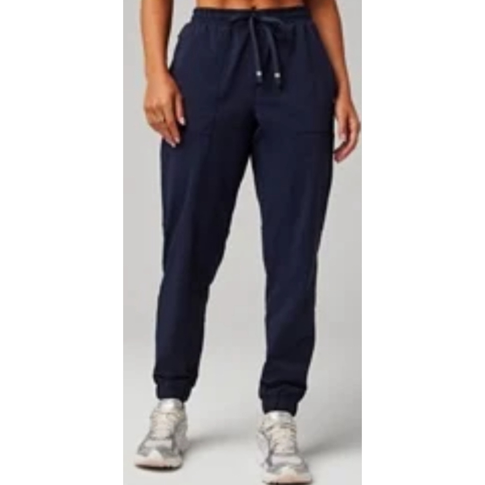 Fabletics The One Jogger Pants XS Deep Navy Blue Drawstring Cuffed Ankle